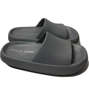 Urban Sport by J. Slides gray slide sandals. Size 7. In like new condition!